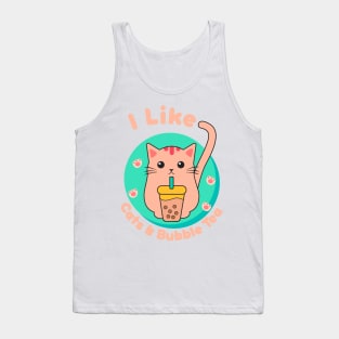 I Like Cats & Bubble Tea Tank Top